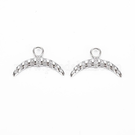 Латунные микропаве прозрачные подвески с фианитом KK-S356-734-1