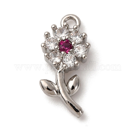 Латунные микро проложить кубического циркония подвески KK-I276-04P-03-1
