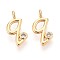 Brass Micro Pave Cubic Zirconia Charms, Long-Lasting Plated, Nickel Free, Real 18K Gold Plated, Letter, Letter Q, 13.5x6x3.5mm, Hole: 1.6~1.8mm