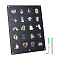 NBEADS Clear Acrylic Pin Display, 10.47x8.27x0.4 Inch Acrylic with Felt Commemorative Pin Display Tray 20 Grids Desktop Pin Organizer Holder Dust-Free Holder Board for Enamel Pin Jewelry Pin, Black
