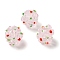 Handmade Lampwork Beads, Flower, Misty Rose, 11~13mm, Hole: 1.2mm