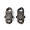 304 Stainless Steel Bayonet Clasps, Flat Hole, Antique Silver, 28.5x15.5x5.5mm, Hole: 5.5x4mm