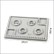 PE and Flocking Bead Design Boards, Bracelet Design Board, with Graduated Measurements, DIY Beading Jewelry Making Tray, Rectangle, Gray, 29x20x1.6cm