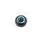 Zinc Alloy Decorative Rivets, with Plastic Imitation Turquoise Beads and Iron Screws, for Purse, Bags, Leather Crafts Decoration, Half Round, Deep Sky Blue, 12mm