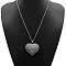 Fashion Unisex Alloy Rhinestone Pendant Necklaces, Heart