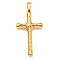 PVD Vacuum Plating 304 Stainless Steel Big Pendants, Cross Charm, Golden, 50x27x6mm, Hole: hole: 8x5mm