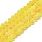 Handmade Lampwork Beads Strands, Heart, Gold, 6x6x2~2.5mm, Hole: 1mm, about 77pcs/strand, 15.75''~16.14''(40~41cm)