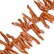 Opaque Acrylic Imitation Coral Beads Strands, Nuggets, Peru, 27~47x12~18x5~6mm, Hole: 1.5mm, about 100pcs/strand, 22.24''~22.44''(56.5~57cm)