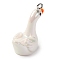 Animal Theme Resin Pendants, AB Color Plated, with Platinum Iron Loop, Goose, 30x25x15mm, Hole: 1.8mm