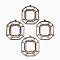 Unfinished Hollow Wood Pendants, Undyed, Laser Cut Wood Shapes, Octagon, Antique White, 49x41x2.5mm, Hole: 2mm