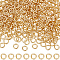 Beebeecraft 1 Box 400Pcs 5mm Open Jump Rings 24K Gold Plated Stainless Steel Single Loop Small Circle Frames Key Chain Links Connector Rings for Bracelet Necklace Jewelry Making