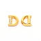 Alloy Slide Charms, with Crystal Rhinestone and Initial Letter A~Z, Letter.D, D: 11.5x11x4mm, Hole: 1.5x8mm