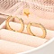 Rack Plating Brass Micro Pave Cubic Zirconia Hoop Earrings, Long-Lasting Plated, Lead Free & Cadmium Free, Real 18K Gold Plated, 14x15x1.7mm