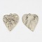 Alloy Pendants, Cadmium Free & Nickel Free & Lead Free, Leaf, Antique Silver, 26x23x2mm, Hole: 1mm