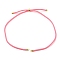 Nylon Cords Necklace Making, with Golden Brass Findings, Long-Lasting Plated, Hot Pink, 22~22.8 inch(56~58cm), Hole: 1.7mm
