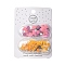 Plastic Flower Sequins Snap Hair Clip, with Iron Clip, for Girls, Mixed Color, 31x64x5mm, 2pcs/card