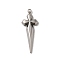 Non-Tarnish 304 Stainless Steel Pendants, Cross Charm, Stainless Steel Color, 21.5x8x2mm, Hole: 1mm