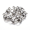 Tibetan Style Heart Lobster Claw Clasps , Cadmium Free & Lead Free, Mother's Day Jewelry Making,Heart, Antique Silver, about 27mm long, 13.5mm wide, 6mm thick, hole: 4mm