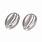 Non-Tarnish 304 Stainless Steel Pendants, Cowrie Shell Shape, Stainless Steel Color, 19x13x3mm, Hole: 3x15mm