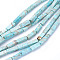 Natural Imperial Jasper Beads Strands, Cuboid, Dyed, Turquoise, 13~13.5x4.2~4.5x4.2~4.5mm, Hole: 1.2mm, about 28~30pcs/strand, 14.96 inch~15.16 inch(38~38.5cm)