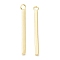 304 Stainless Steel Pendants, Bar Charm, Real 24K Gold Plated, 27.5x2x2mm, Hole: 2mm