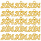 50Pcs Alloy Charms, Number 2024, Golden, 18~19x32~33x2mm, Hole: 3mm