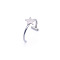 Anti-Tarnish 304 Stainless Steel 20 Gauge Fake Lip Rings Piercing Jewelry, Nose Studs Body Jewelry, Stainless Steel Color, Star, 10mm, Pin: 0.8mm