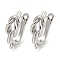 Rack Plating Brass Hoop Earring Findings, Cadmium Free & Lead Free, Long-Lasting Plated, Platinum, 17.5x6.5mm, Hole: 1.2mm, Pin: 11x1mm