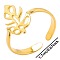 Minimalist Stainless Steel Leaf Open Cuff Rings for Men and Women, Golden
