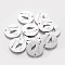 Non-Tarnish 201 Stainless Steel Pendants, Flat Round with Owl, Stainless Steel Color, 20x1.1mm, Hole: 1.5mm
