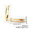 Shiny Geometric Fashion Brass Hoop Earrings, Simple And Stylish, European And American, Golden, 36x4mm