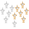 12Pcs 2 Colors 201 Stainless Steel Pendants, with Crystal Rhinestone, Robot, Golden & Stainless Steel Color, 19x14.5x4mm, Hole: 3mm, 6pcs/color