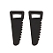 Spray Painted Alloy Pendants, Long-Lasting Plated, Lead Free & Cadmium Free, Tool, Black, 23.5x9x2mm, Hole: 3x5.5mm