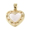 Brass Micro Pave Clear Cubic Zirconia Pendants, Cadmium Free & Lead Free, with ABS Imitation Pearl, Heart, Real 18K Gold Plated, 20x18.5x2mm, Hole: 3.5x4mm