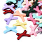 Spray Painted Acrylic Beads, Bowknot, Rubberized Style, Mixed Color, 20.5x33x6mm, Hole: 1.6mm