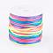 Nylon Cord, Satin Rattail Cord, for Beading Jewelry Making, Chinese Knotting, Colorful, 1mm, about 32.8 yards(30m)/roll