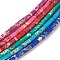 Synthetic Imperial Jasper Beads Strands, Dyed, Column, Mixed Color, 13~15x4.5mm, Hole: 1mm, about 28~29pcs/strand, 14.96 inch(38cm)