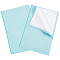 2Pcs 4 Layers Silver Polishing Cloth, Jewelry Cleaning Cloth, Sterling Silver Anti-Tarnish Cleaner, Rectangle, Pale Turquoise, 28.8x18.1x0.18cm