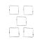 Brass Beads Frames, Cadmium Free & Lead Free, Square, 925 Sterling Silver Plated, 12x12x1mm