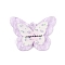 3D Opaque Printed Acrylic Pendants, Butterfly, Lilac, 33.5x44.5x4.5mm, Hole: 2mm