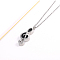 304 Stainless Steel Urn Ashes Pendants, Musical Note, Stainless Steel Color, 37x13x6mm, Hole: 4mm