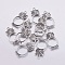 Alloy Open Back Bezel Pendants, For DIY UV Resin, Epoxy Resin, Pressed Flower Jewelry, Owl, Antique Silver, Inner Diameter: 16.5mm, Tray: 2mm, 35.5x19x3mm, Hole: 3mm