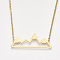 201 Stainless Steel Pendant Necklaces, with Cable Chains, Peak, Golden, 17.9 inch(45.5cm), 2mm, Peak: 17x45.5x1mm