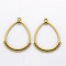 Tibetan Style Links, Lead Free & Cadmium Free & Nickel Free, teardrop, Antique Bronze, 47x36mm, Hole: 1mm