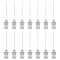 15Pcs 304 Stainless Steel Dispensing Blunt Tip Luer Lock Needles, Glue Dispensing Machine Accessories, Stainless Steel Color, 3.7x0.6x0.55cm, Inner Diameter: 0.4cm, Pin: 0.3mm, Hole: 0.2mm
