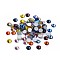 Glass Flat Back Rhinestone Cabochons, Back Plated, Faceted Half Round, Mixed Color, SS20, 4.6~4.8x2mm, about 1440pcs/bag