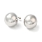 Brass Stud Earrings, Round Ball, Platinum, 20mm