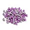Spray Painted Acrylic Beads, Matte Style, Round, Orchid, 6x5.5mm, Hole: 1.6mm