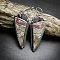 National Style Alloy Rhinestone Dangle Earrings, with Plastic, Nuggets, Beige, 45mm