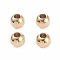Ion Plating(IP) Textured 304 Stainless Steel Beads, Round, Rose Gold, 8mm, Hole: 3.5mm